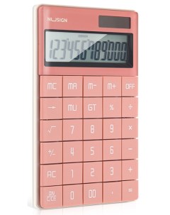 Калькулятор настольный Nusign ENS041pink 12 разрядный однострочный экран розовый 1617348 Deli
