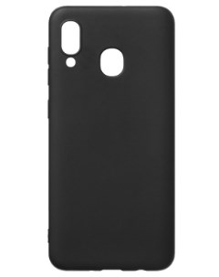 Чехол накладка Gel Color Case для смартфона Samsung Galaxy A20 2019 пластик черный 31750 87191 Deppa