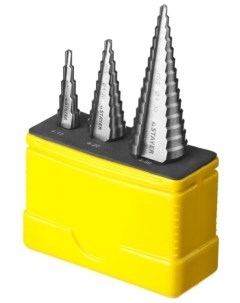 Набор сверл, ⌀ 3-14 мм, 6-20 мм, 4-12 мм, по металлу, MASTER, ступенчатое, 3 шт. (29660-3-20-H3) Stayer