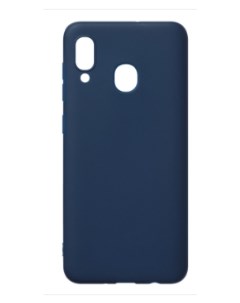 Чехол накладка Gel Color Case для смартфона Samsung Galaxy A20 2019 пластик синий 31749 87208 Deppa