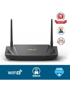 Wi Fi роутер RT AX56U 802 11a b g n ac ax 2 4 5 ГГц до 1 78 Гбит с LAN 4x1 Гбит с WAN 1x1 Гбит с вне Asus