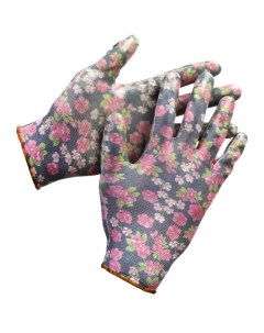 Перчатки садовые с нитриловым покрытием S M черный розовый 11297 S Grinda