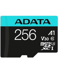 Карта памяти 256Gb microSDXC Premier Pro Class 10 UHS I U3 V30 A2 AUSDX256GUI3V30SA2 RA1 Adata