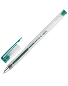 Ручка гелевая зеленый пластик колпачок 142791 Staff