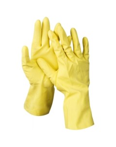 Перчатки хозяйственно бытовые латексные с х б напылением XL желтый 11201 XL Dexx