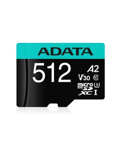 Карта памяти 512Gb microSDXC Premier Pro Class 10 UHS I U3 V30 A2 AUSDX512GUI3V30SA2 RA1 Adata