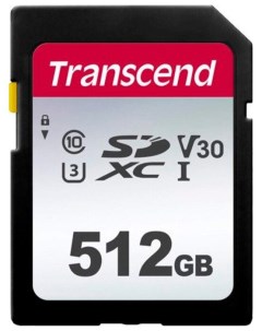 Карта памяти 512Gb SDXC 300S Class 10 UHS I U3 Transcend