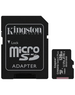 Карта памяти 128Gb microSDXC Canvas Select Plus Class 10 UHS I U1 A1 адаптер Kingston