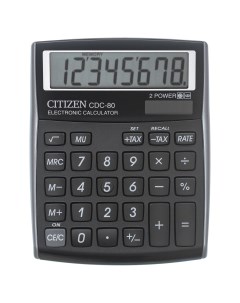 Калькулятор настольный DesignLine CDC 80BKWB 8 разрядный однострочный экран черный Citizen