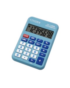 Калькулятор карманный BusinessLine LC 110NRBL 8 разрядный однострочный экран голубой Citizen