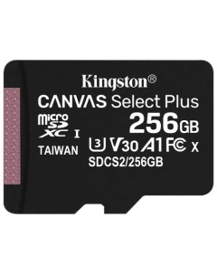 Карта памяти 256Gb microSDXC Canvas Select Plus Class 10 UHS I U3 A1 SDCS2 256GBSP Kingston