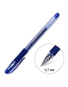 Ручка гелевая синий пластик колпачок HJR 500RN Crown