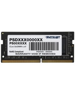 Память DDR4 SODIMM 4Gb 2666MHz CL19 1 2 В Signature PSD44G266681S Patriot memory