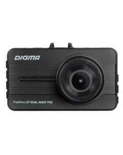 Видеорегистратор FreeDrive 207 DUAL NIGHT FHD 2 камеры 1920x1080 30 к с 150 G сенсор microSD microSD Digma