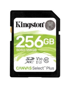Карта памяти 256Gb SDXC Canvas Select Plus Class 10 UHS I U3 V30 Kingston
