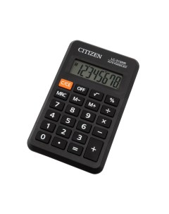Калькулятор карманный BusinessLine LC310NR 8 разрядный однострочный экран черный Citizen