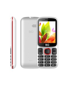 Мобильный телефон BQ 2440 Step L+, 2.4" 320x240 TN, 32Mb RAM, 32Mb, BT, 2-Sim, 800 мА·ч, micro-USB, белый/красный Bq