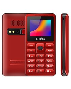 Мобильный телефон Strike S10 1 77 TN 32Mb RAM 32Mb 2 Sim 1000 мА ч micro USB красный Bq