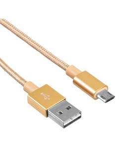 Кабель Micro USB USB 1м золотистый BHP MICROUSB 1M BRAIDED Buro