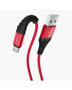 Кабель USB Type C X38 Cool Charging 1м красный 113897 Hoco