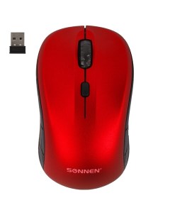 Мышь беспроводная V 111 1600dpi оптическая светодиодная USB красный 513520 Sonnen