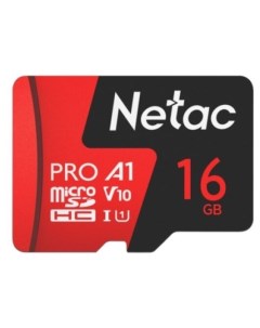 Карта памяти 16Gb microSDHC P500 Extreme Pro Class 10 UHS I U1 V10 адаптер Netac
