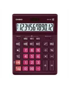 Калькулятор настольный GR 12C 12 разрядный кол во функций 10 однострочный экран бордовый GR 12C WR W Casio