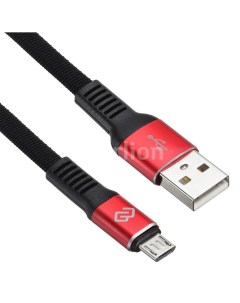 Кабель USB AM micro BM 1 2m черный красный 1080388 Digma