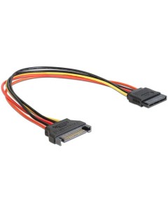 Кабель удлинитель питания SATA 15 pin M SATA 15 pin F 30 см CC SATAMF 01 Cablexpert