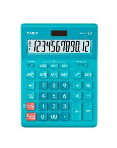 Калькулятор настольный GR 12C 12 разрядный кол во функций 10 однострочный экран голубой GR 12C LB W  Casio