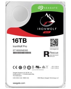 Жесткий диск HDD 16Tb Ironwolf Pro 3 5 7200rpm 256Mb SATA3 ST16000NE000 Seagate