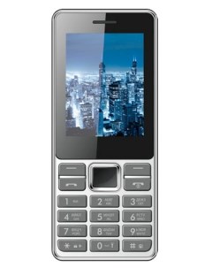 Мобильный телефон D514 2 4 TN 2 Sim 2400 мА ч черный серебристый Vertex
