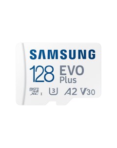 Карта памяти 128Gb microSDXC EVO Plus UHS I U3 V30 A2 адаптер MB MC128KA EU Samsung