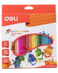 Набор цветных карандашей Color Emotion трехгранные 24 шт EC00220 Deli