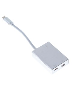 Переходник адаптер USB Type C m USB Type C f miniDisplayPort f экранированный 10см серебристый BHP 4 Buro