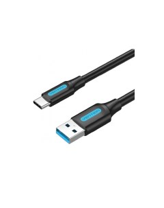 Кабель USB Type C USB экранированный 3A быстрая зарядка 1м черный COZBF Vention