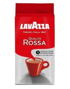 Кофе молотый Qualita Rossa 250 г смесь арабики и робусты средняя обжарка средний помол вакуумная упа Lavazza