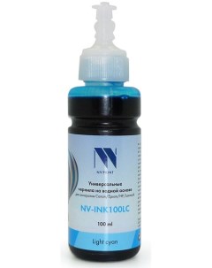 Чернила 100 мл светло голубой совместимые водные для Сanon Epson НР Lexmark NV INK100ULC Nv print