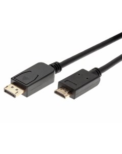Кабель DisplayPort 20M HDMI 19M 4K 1 8 м черный ACG609 1 8M Aopen