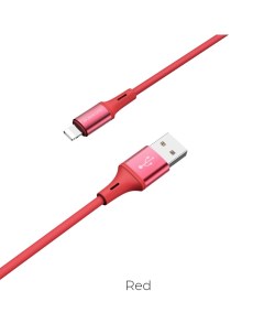 Кабель USB Lightning 8 pin 2 4A 1 2м красный Cool Silicone BU24 24915 Borofone