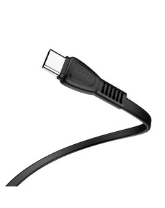 Кабель USB USB Type C плоский 2 4A 1 м черный Noah X40 11694 Hoco