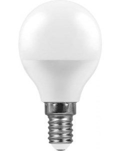 Лампа светодиодная E14 шар G45 9Вт 6400K белый 840лм LB 550 25803 Feron
