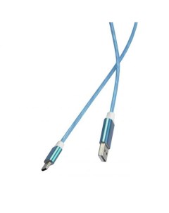Кабель USB USB Type C 1 м синий LED 4610103414138 Red line