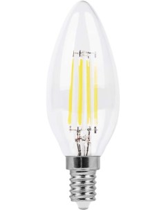 Лампа светодиодная E14 свеча C35 7Вт 4000K белый 760лм филаментная LB 66 25780 Feron