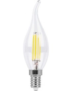 Лампа светодиодная E14 свеча на ветру C35T 7Вт 4000K белый 760лм филаментная LB 167 25873 Feron