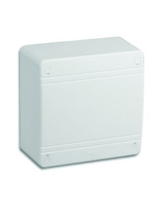 Коробка распределительная квадратная 11 см x 11 см глубина 5 5 см наружный монтаж IP40 белый для каб Dkc