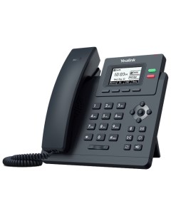 VoIP телефон SIP T31 2 линии 2 SIP аккаунта монохромный дисплей черный Yealink