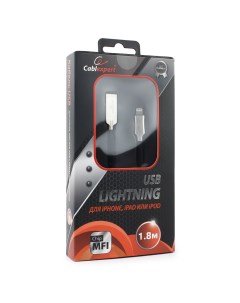 Кабель USB2 0 Am Lightning 8 pin 1 8m черный серия Platinum блистер CC P APUSB02Bk 1 8M Cablexpert