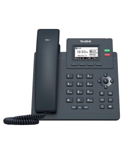 VoIP телефон SIP T31G 2 линии 2 SIP аккаунта монохромный дисплей PoE черный SIP T31G Black Keyboard Yealink