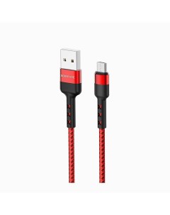 Кабель USB Micro USB 2 4A 1м красный Advantage BX34 Borofone